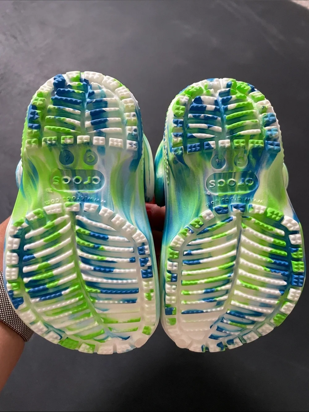 Crocs C4 Tie-Dye Blue, Green & White